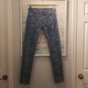 Denim & Supply Ralph Lauren Jeans Womens Floral Blue Skinny Denim 25/32